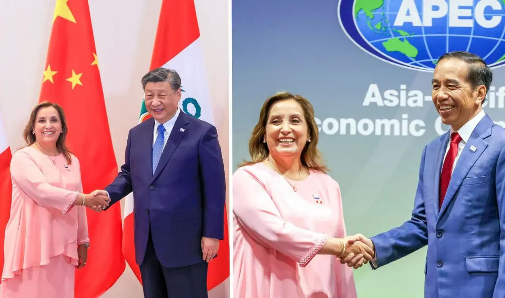 La mandataria se reunió con sus homólogos de China e Indonesia. Foto: composición LR/Presidencia del Perú La mandataria se reunió con sus homólogos de China e Indonesia. Foto: composición LR/Presidencia del Perú