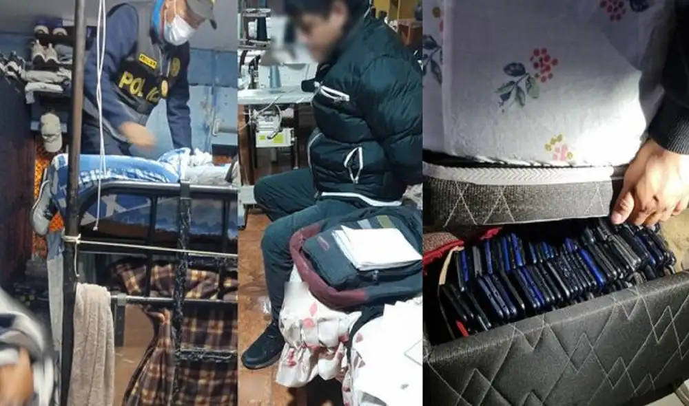 Durante el operativo, se encontró en una vivienda 1.600 celulares. Foto: Ministerio Público Durante el operativo, se encontró en una vivienda 1.600 celulares. Foto: Ministerio Público