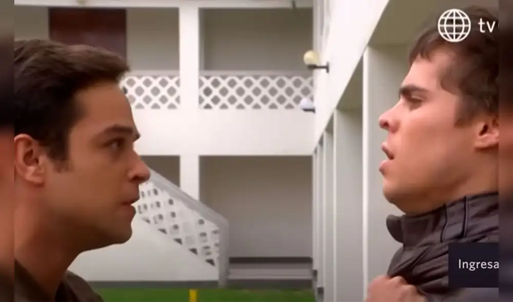 Cristóbal agarró del cuello a Benjamín en el hospital psiquiátrico. Foto: Captura de América TV Cristóbal agarró del cuello a Benjamín en el hospital psiquiátrico. Foto: Captura de América TV