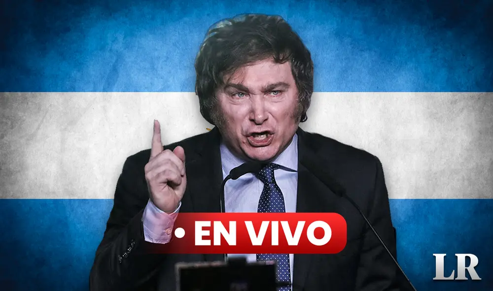 Javier Milei, economista de La Libertad Avanza, buscará este domingo 19 de noviembre ganar el balotaje en Argentina. Sigue EN VIVO estos comicios presidenciales. Foto: composición LR/AFP