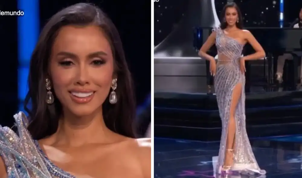 Camila Escribens deslumbra en final del Miss Universo. Foto: composición LR/Telemundo
