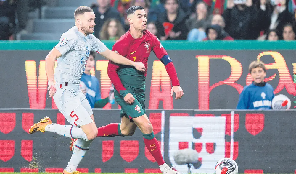 Participativo. Ronaldo estuvo activo durante el partido. Foto: difusión