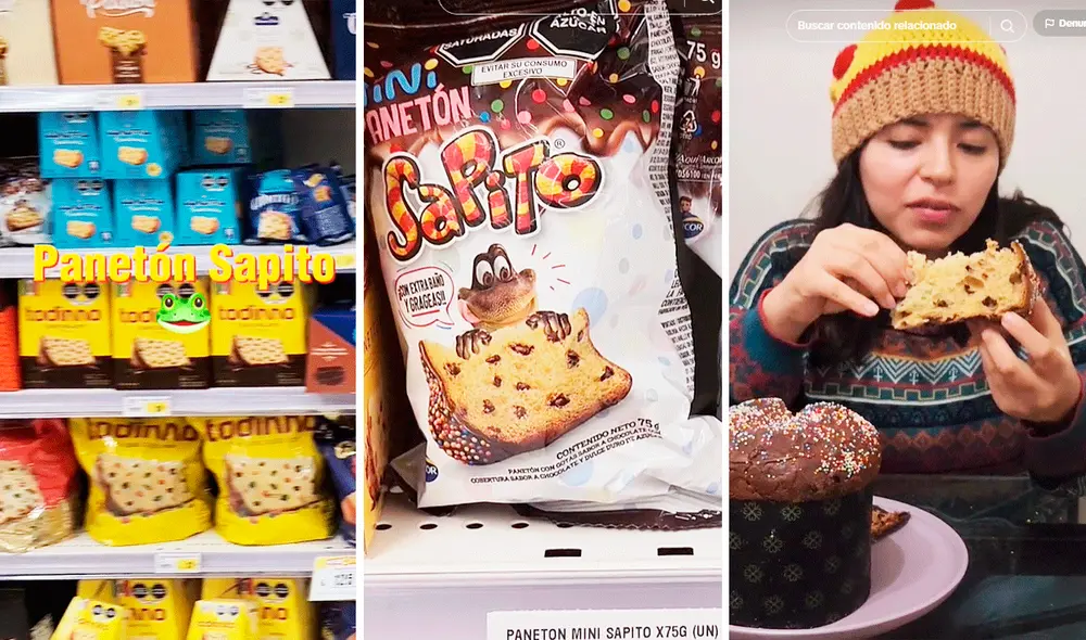 Las imágenes provocaron comprar un panetón a los usuarios en redes sociales. Foto: composición LR/TikTok/@lapizzainforma Las imágenes provocaron comprar un panetón a los usuarios en redes sociales. Foto: composición LR/TikTok/@lapizzainforma
