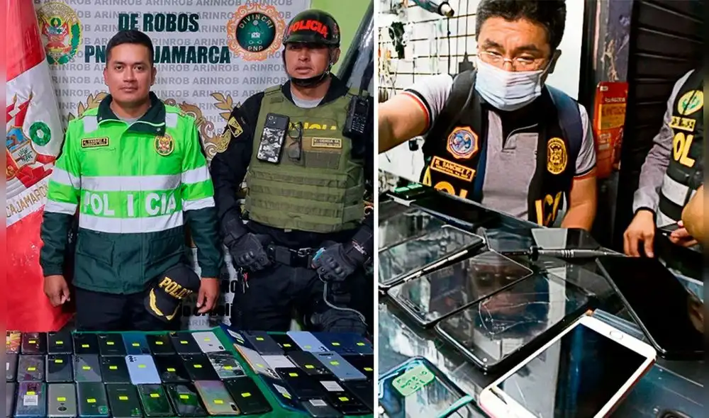 Autoridades buscan reducir la venta de celulares robados. Foto: composición La República/PNP/difusión Autoridades buscan reducir la venta de celulares robados. Foto: composición La República/PNP/difusión