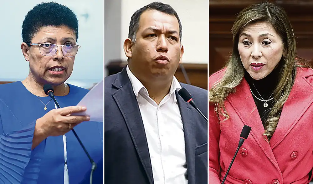 Nula seriedad. Moyano apuró la votación, mientras que Darwin Espinoza (AP) y Lady Camones (APP) se opusieron a valla a pesar de ser autores del proyecto. Foto: composiciónLR