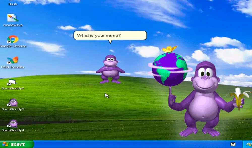 Mucha gente pensaba que Bonzi Buddy era un ayudante virtual de Windows XP. Foto: composición LR/Face Bank