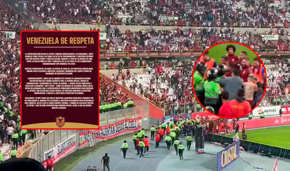 La Federación Venezolana de Fútbol mostró su rechazo ante la represión policial en el Estadio Nacional. Foto: composiciónLR de María José Vargas La Federación Venezolana de Fútbol mostró su rechazo ante la represión policial en el Estadio Nacional. Foto: composiciónLR de María José Vargas