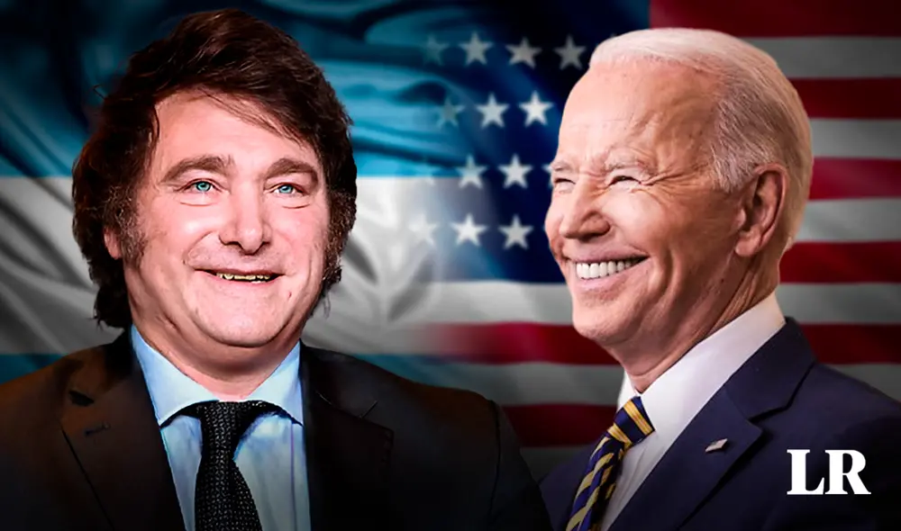 Javier Milei había aprovechado la oportunidad para felicitar a Joe Biden por su intervención en la Guerra entre Israel y Hamás. Foto: Agencia EFE/composición LR