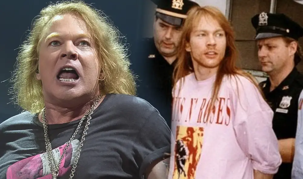 Axl Rose fue arrestado de joven. Foto: composición LR/difusión Axl Rose fue arrestado de joven. Foto: composición LR/difusión