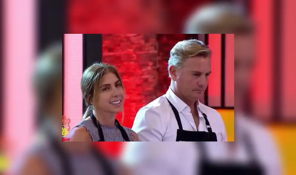 Fiorella Cayo y Renato Rossini en 'El gran chef'. Foto: captura de 'El gran chef: famosos' Fiorella Cayo y Renato Rossini en 'El gran chef'. Foto: captura de 'El gran chef: famosos'