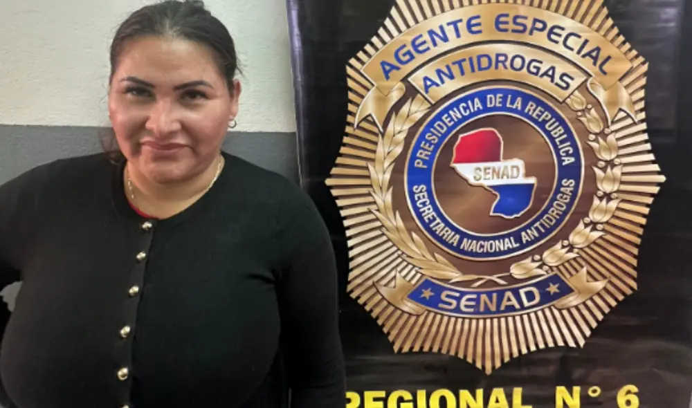 La detención de la 'Reina' se registró en la madrugada del jueves, durante un control de rutina en las instalaciones de la Gerencia General de Aduanas de la ciudad de Mariscal Estigarribia (Paraguay). Foto: Policía de Paraguay