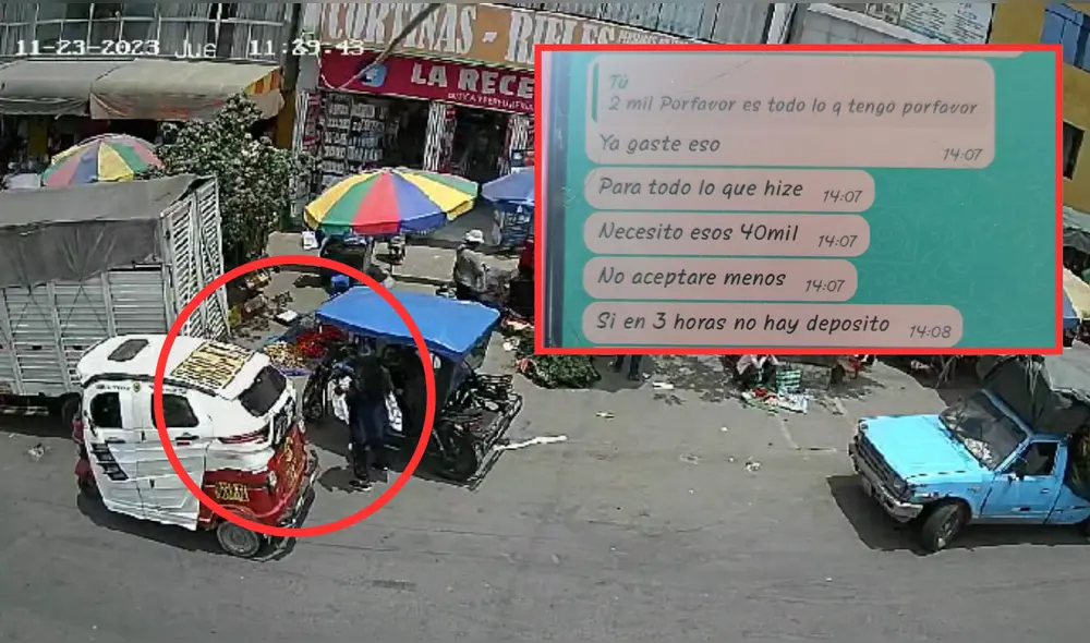 Secuestro en Huyacán. La PNP ha identificado al chofer de la moto en el que subieron al hombre y a su bebé. Foto: La República/difusión