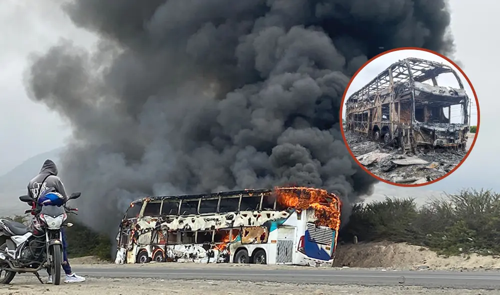 El siniestro del bus ocurrió la mañana del sábado en Trujillo. Foto: composición LR / Claudia Beltrán/ Sergio Verde