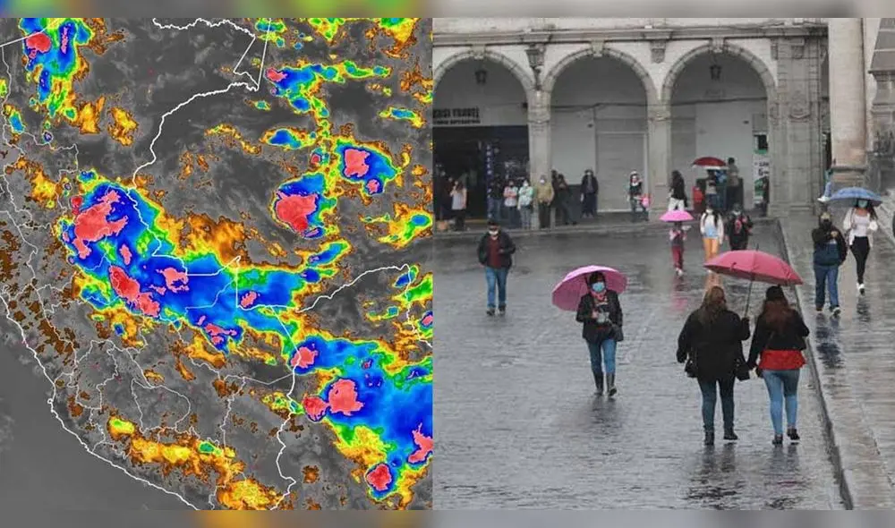 Estas son las regiones que serán afectadas por las lluvias en los próximos días. Foto: Senamhi