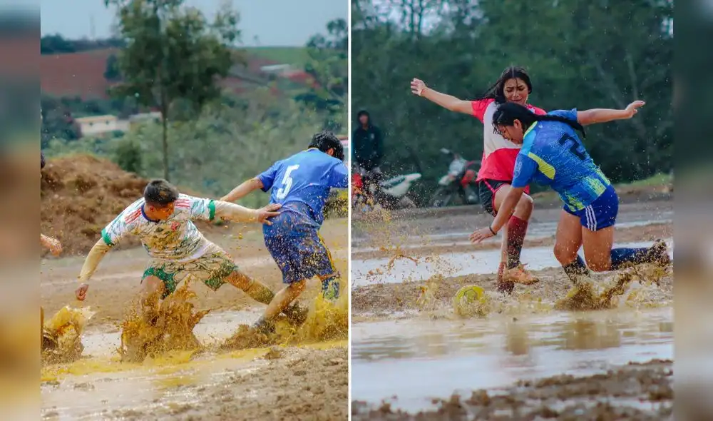 Ni las inclemencias de clima suspendieron el campeonato. Foto y video: Municipalidad Distrital de San Pablo de Pillao