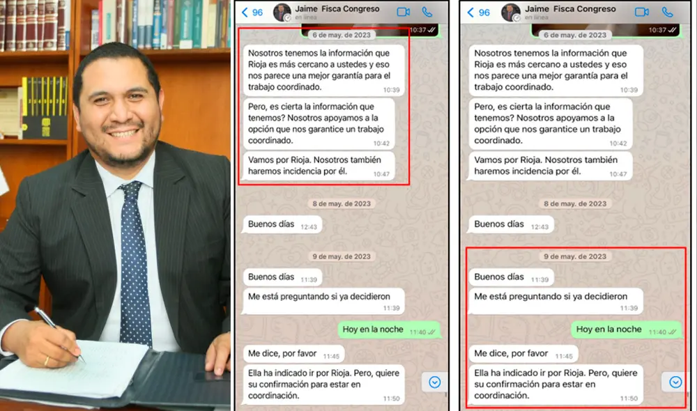 Exasesor Jaime Villanueva habría sido el operador de Patricia Benavides para obtener votos en el Congreso. Foto: composición LR Exasesor Jaime Villanueva habría sido el operador de Patricia Benavides para obtener votos en el Congreso. Foto: composición LR