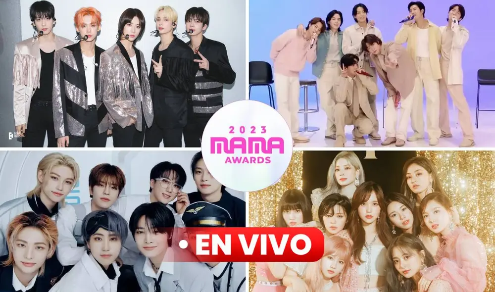 BTS, Stray Kids, TWICE y TXT entre los que compiten en los premios MAMA 2023. Foto: composición LR