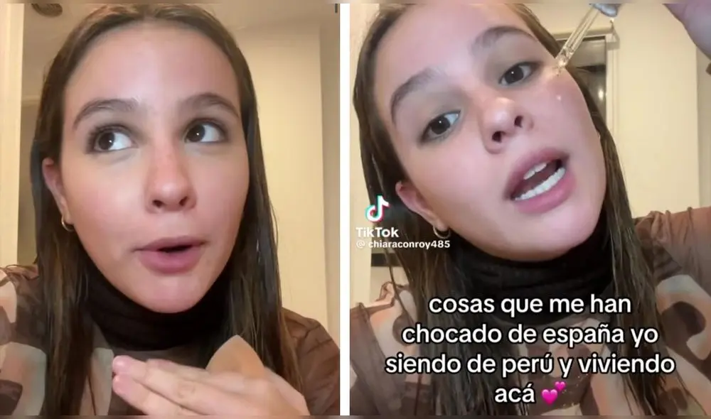 La joven dejó en claro cómo son las marcadas costumbres de los españoles en su día a día. Foto: composición LR/TikTok/Chiaraconroy485