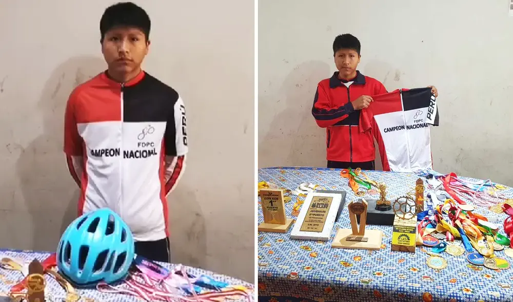 Jefferson ganó el campeonato nacional de ciclismo en 2023 en su categoría. Foto: composición LR/difusión Jefferson ganó el campeonato nacional de ciclismo en 2023 en su categoría. Foto: composición LR/difusión