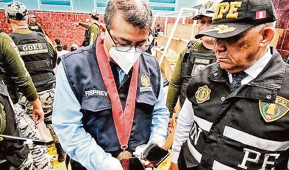 Requisa. La intervención se realizó en el pabellón de máxima seguridad del penal Sarita Colonia. Foto: difusión Requisa. La intervención se realizó en el pabellón de máxima seguridad del penal Sarita Colonia. Foto: difusión