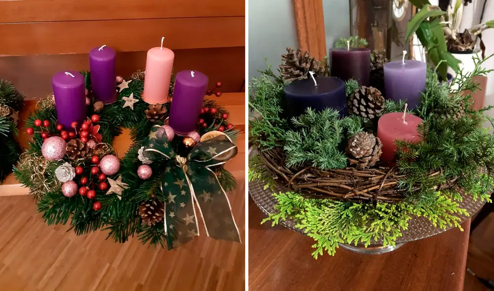 Las coronas de adviento es una tradición de la edad media. Foto: composiciónLR/Pinterest