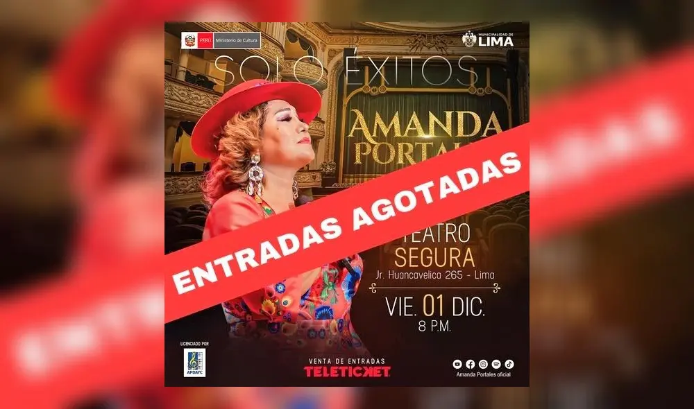 Amanda Portales, logra lleno total para su concierto del viernes 1 de diciembre 2023 en el Teatro Segura. Foto: Difusión.