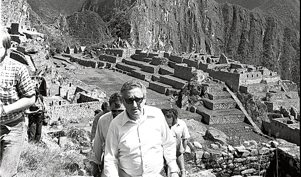 Visita al Perú. Henry Kissinger visitó Cusco y Machu Picchu en noviembre de 1981. Foto: difusión