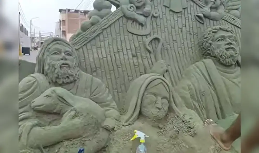 Escultura se exhibirá hasta la primera semana de enero del 2024. Foto y video: SolTV Perú