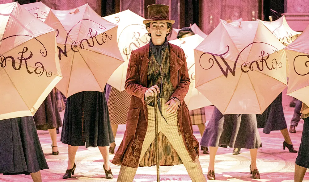 Timothée Chalamet, en Willy Wonka. Foto: difusión