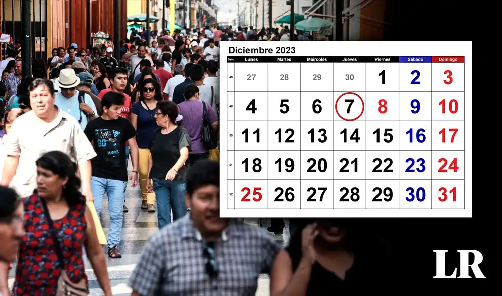 Desde el jueves 7 de diciembre iniciará el feriado largo en nuestro país, que comprende el descanso general del domingo y un día no laborable. Foto: composición de Fabrizio Oviedo/LR/Andina/calendarpedia