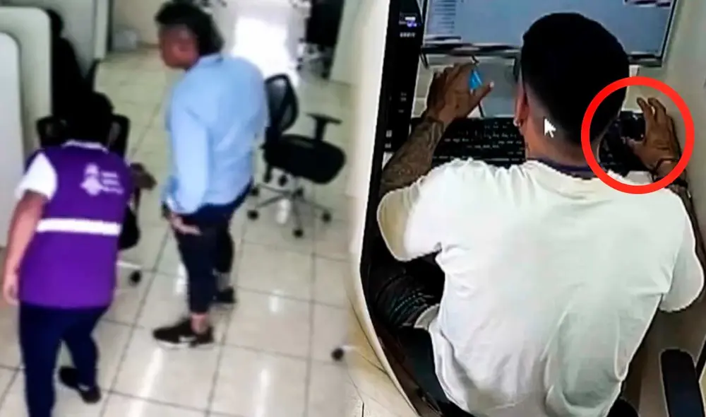 Ciudadano es captado simulando dar el examen de reglas de tránsito. Foto: 'Panorama'