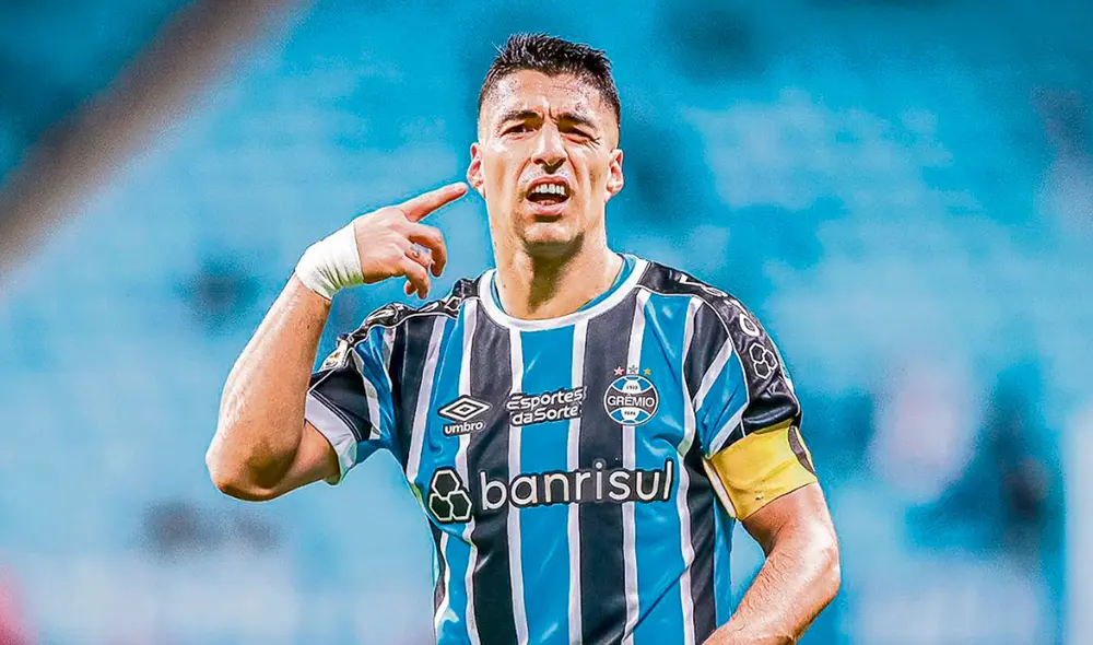 Luis Suárez consiguió la clasificación a la Copa Libertadores 2024 con la camiseta de Gremio. Foto: EFE