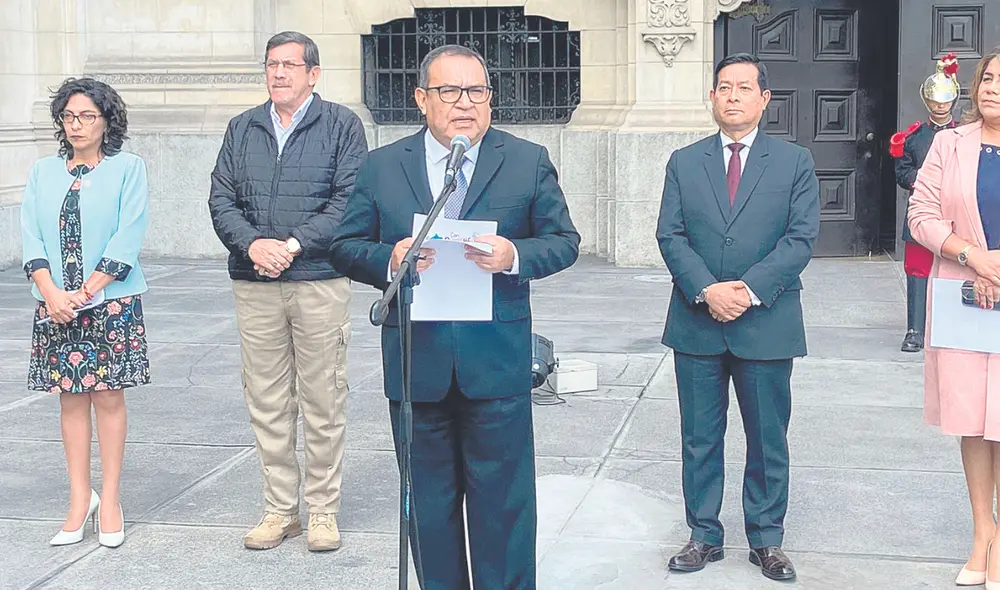 Premier. Otárola anuncia penas más severas contra disturbios cuando se vienen protestas contra el Gobierno y el Congreso. Foto: difusión Premier. Otárola anuncia penas más severas contra disturbios cuando se vienen protestas contra el Gobierno y el Congreso. Foto: difusión