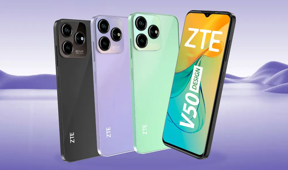 Estos son los colores en los que estará disponible el equipo. Foto: ZTE Estos son los colores en los que estará disponible el equipo. Foto: ZTE