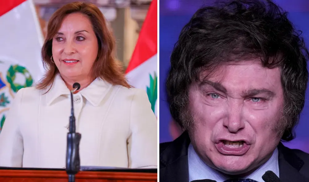 Boluarte felicitó a Milei por su triunfo en la últimas elecciones presidenciales en Argentina. Foto: composición La  República/Andina/EFE