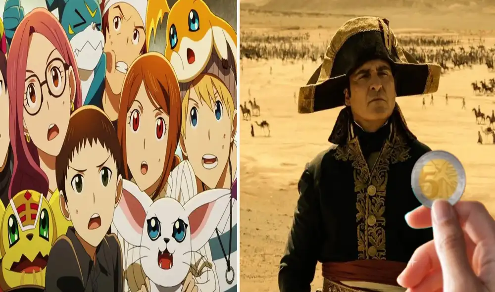 'Digimon Adventure 02' y 'Napoleón' son dos de las películas con gran aceptación para los peruanos. Foto: composición LR/Sony Pictures 'Digimon Adventure 02' y 'Napoleón' son dos de las películas con gran aceptación para los peruanos. Foto: composición LR/Sony Pictures