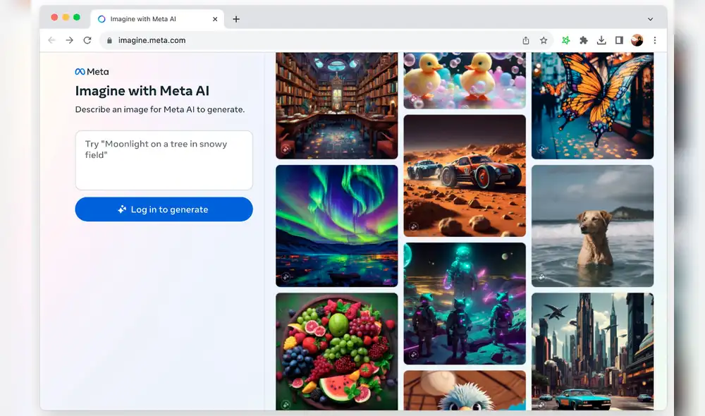 Puedes acceder al servicio desde tu PC. Foto: captura de MetaAI