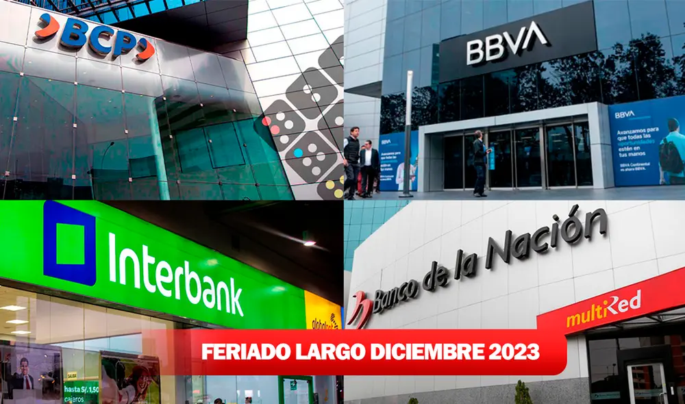 Conoce los horarios de los bancos que atienden a nivel nacional. Foto: Composición LR