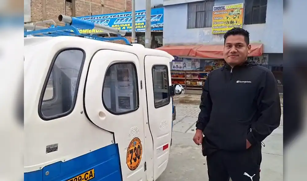 Mototaxista fue felicitado por los cibernautas. Foto y video: Prensa Libre Sánchez Carrión