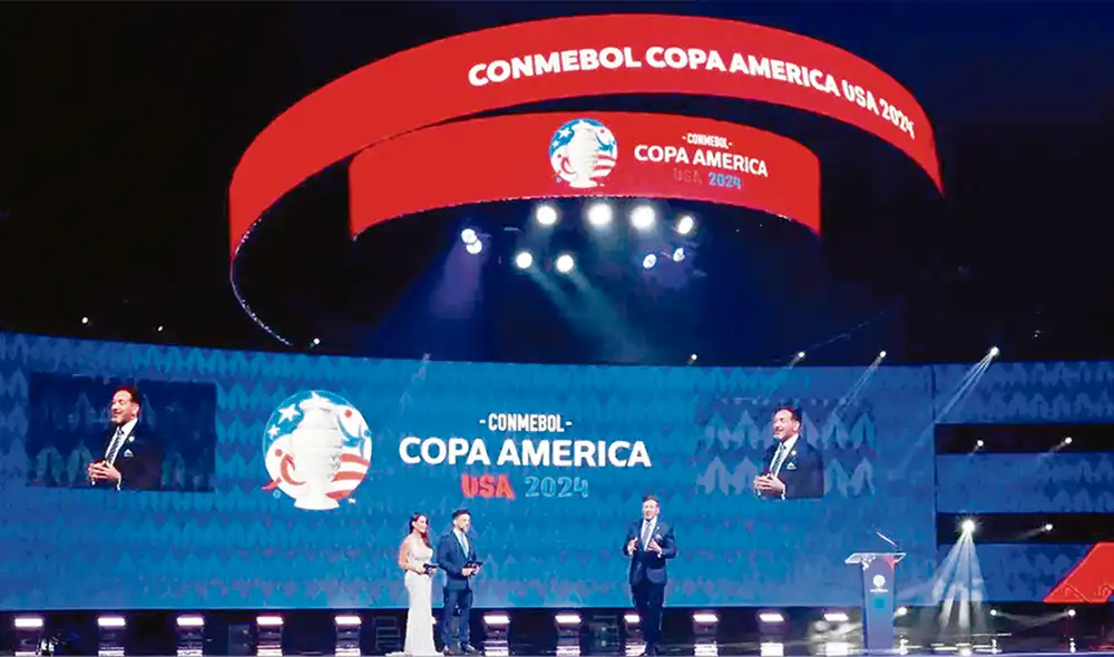 Todo listo. Conmebol llevó a cabo el sorteo de la Copa América. Torneo reunirá a 16 selecciones, en Miami, Estados Unidos. Foto: difusión Todo listo. Conmebol llevó a cabo el sorteo de la Copa América. Torneo reunirá a 16 selecciones, en Miami, Estados Unidos. Foto: difusión