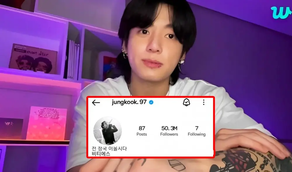 Jungkook eliminó su primera cuenta de Instagram este 2023. Foto: composición LR/captura de Weverse/Instagram