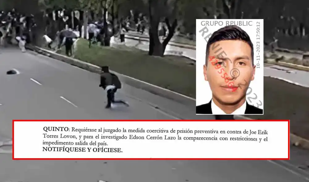 Requerimiento de prisión preventiva contra policía Joe Erik Torres Lovón. (Foto composición: La República)