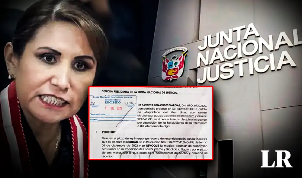 Patricia Benavides señala que no está siendo investigada por el presunto delito de organización criminal. Foto: composición LR/ Fabrizio Oviedo/RPP/ IUSLatin