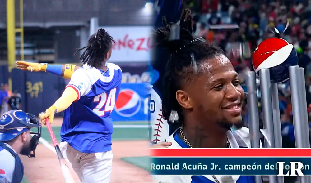 Ronald Acuña Jr. es el tercer jugador en ganar el Festival del Jonrón dos veces consecutivas. Foto: composición LR / Líder / IVC. Video: BeisbolPlay