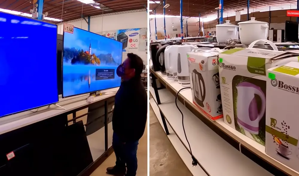 El local de remates de Puente Piedra vende todo tipo de electrodomésticos a un precio módico. Foto: composición LR/captura de YouTube El local de remates de Puente Piedra vende todo tipo de electrodomésticos a un precio módico. Foto: composición LR/captura de YouTube