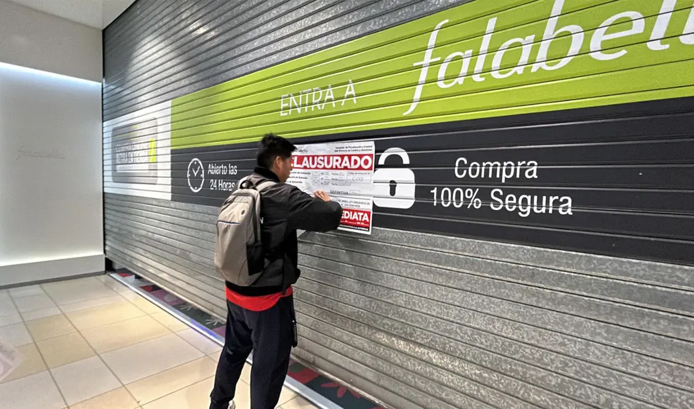 Falabella ha sido clausurada temporalmente. Foto: municipalidad de Bellavista Falabella ha sido clausurada temporalmente. Foto: municipalidad de Bellavista