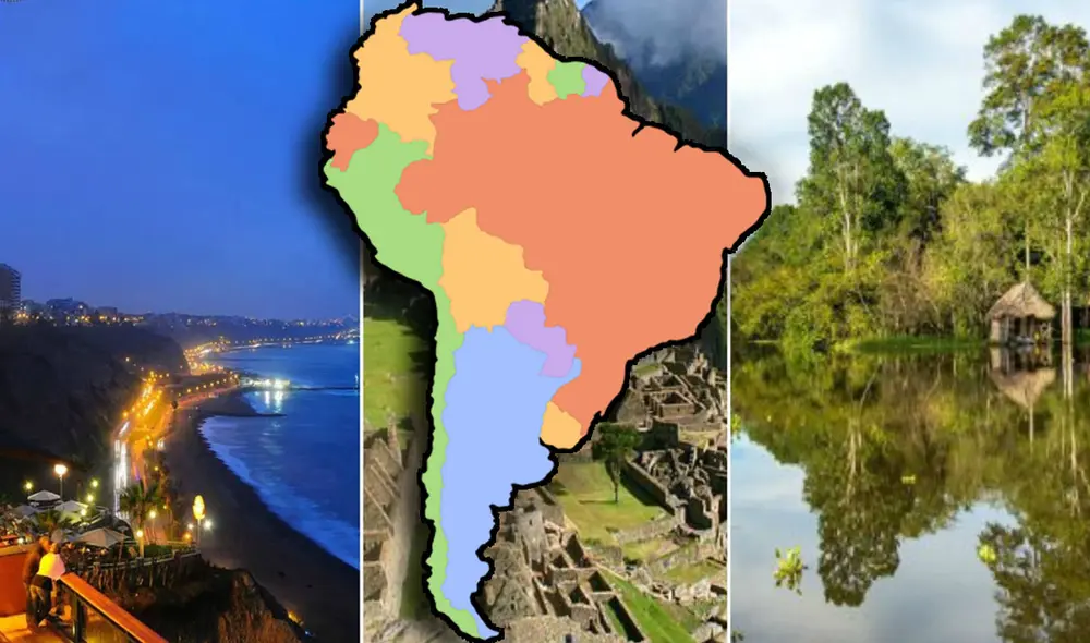 Tres países de Sudamérica cuentan con una rica diversidad geográfica al igual que Perú. Foto: composición LR Tres países de Sudamérica cuentan con una rica diversidad geográfica al igual que Perú. Foto: composición LR
