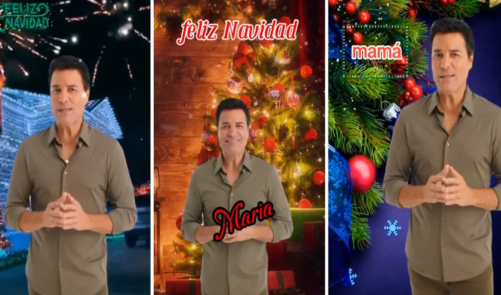 Los videos navideños de Chayanne tienen miles de likes. Foto: composición LR/captura de TikTok/@plantillas_capcut