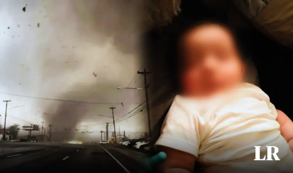 El bebé fue encontrado a 9 m del lugar donde fue succionado por el tornado. Foto: composición de Jazmín Ceras/LR/Sydney Moore