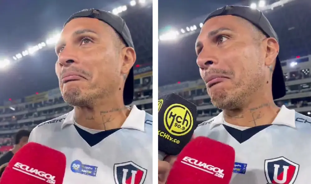 Paolo Guerrero llegó a LDU Quito en el 2023, tras dejar Racing Club de Argentina. Foto: composición LR/captura Ecuagol